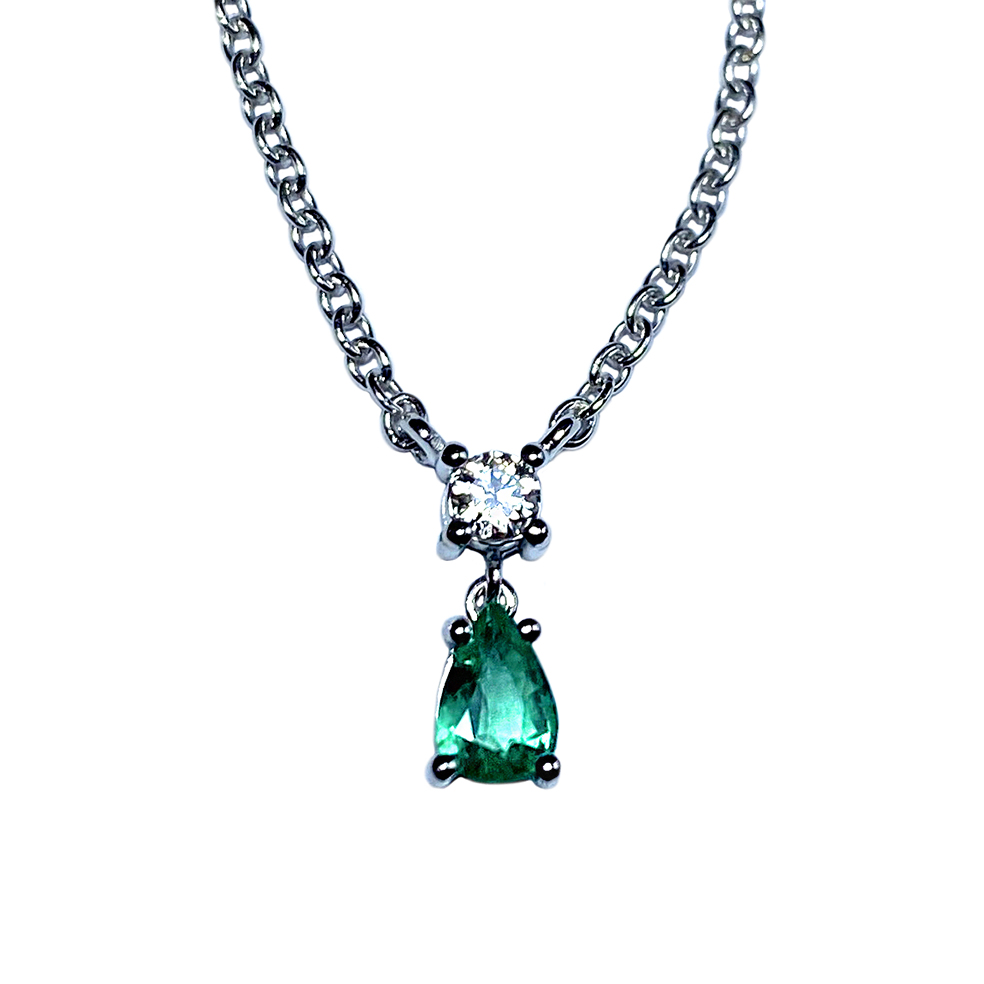 Collana Drop Smeraldo immagine 1